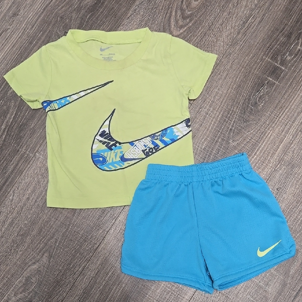 Nike Kids Matching Set in Lime Green and Blue